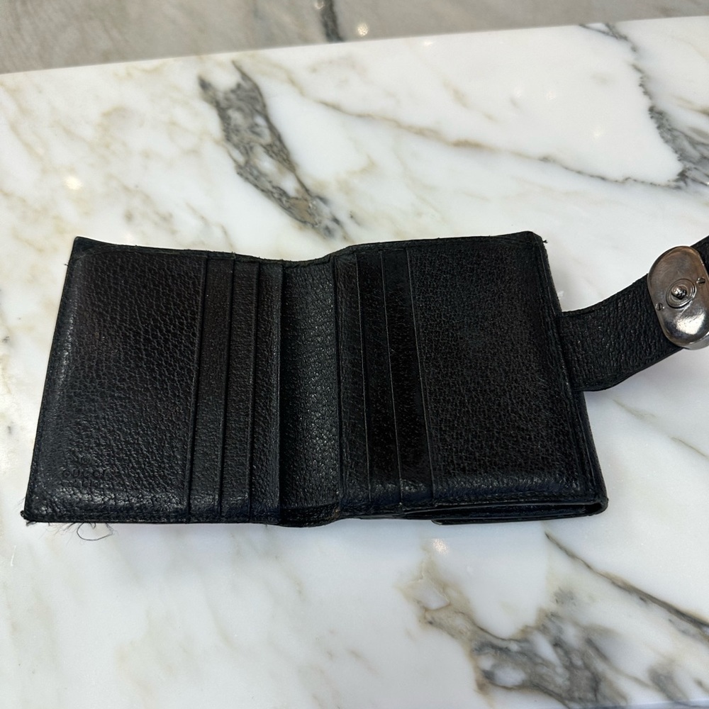 GUCCI - interlocking G Logo black and orange small wallet - Picture 10 of 15